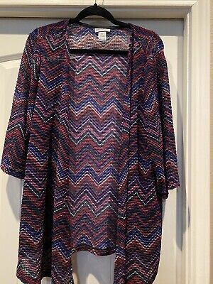 Women’s Catherine’s Maroon Navy Chevron Kimono Size 0X 14/16 EUC | eBay AU