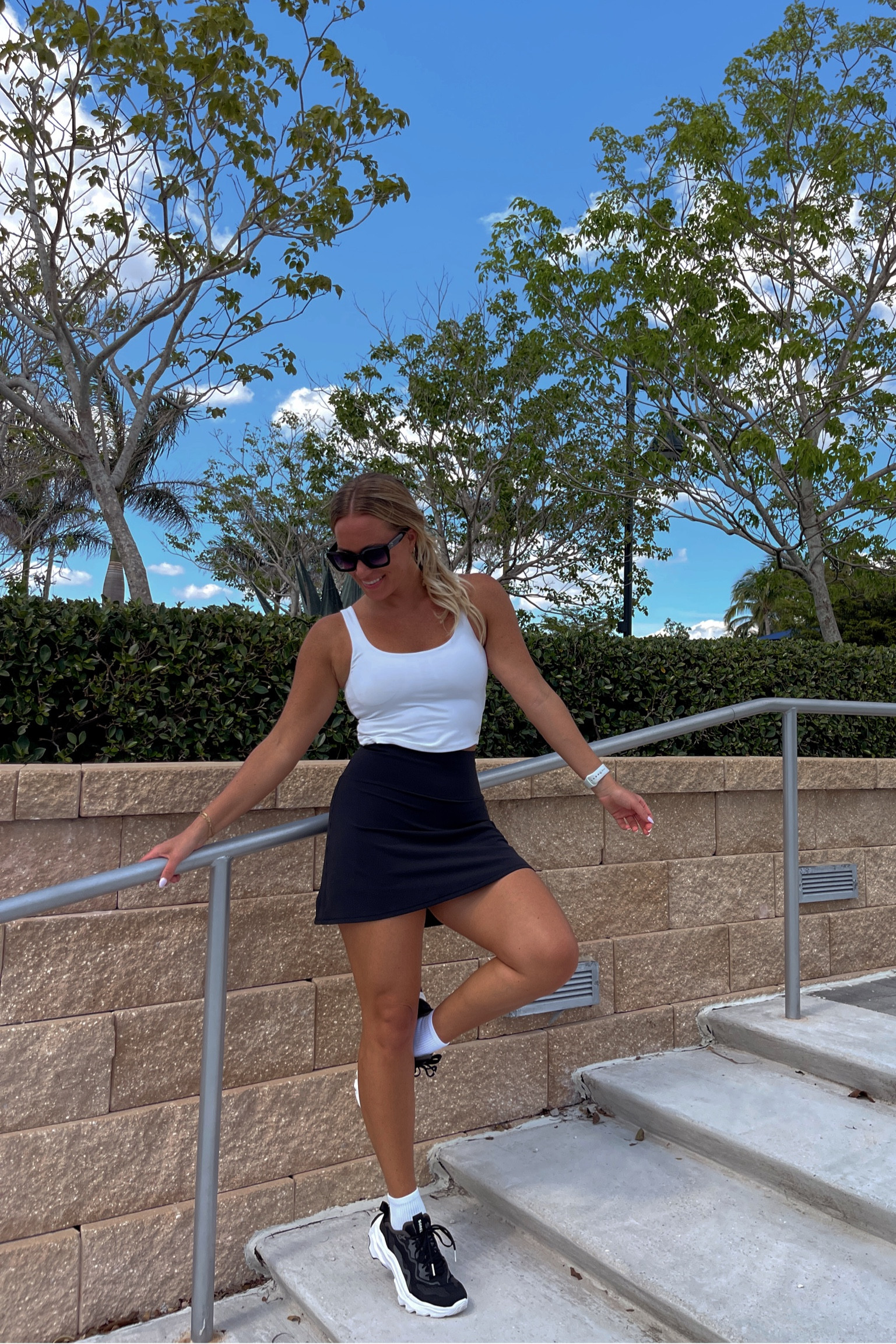 Vuori daily drop tank and volley tennis skirt. Small in both!