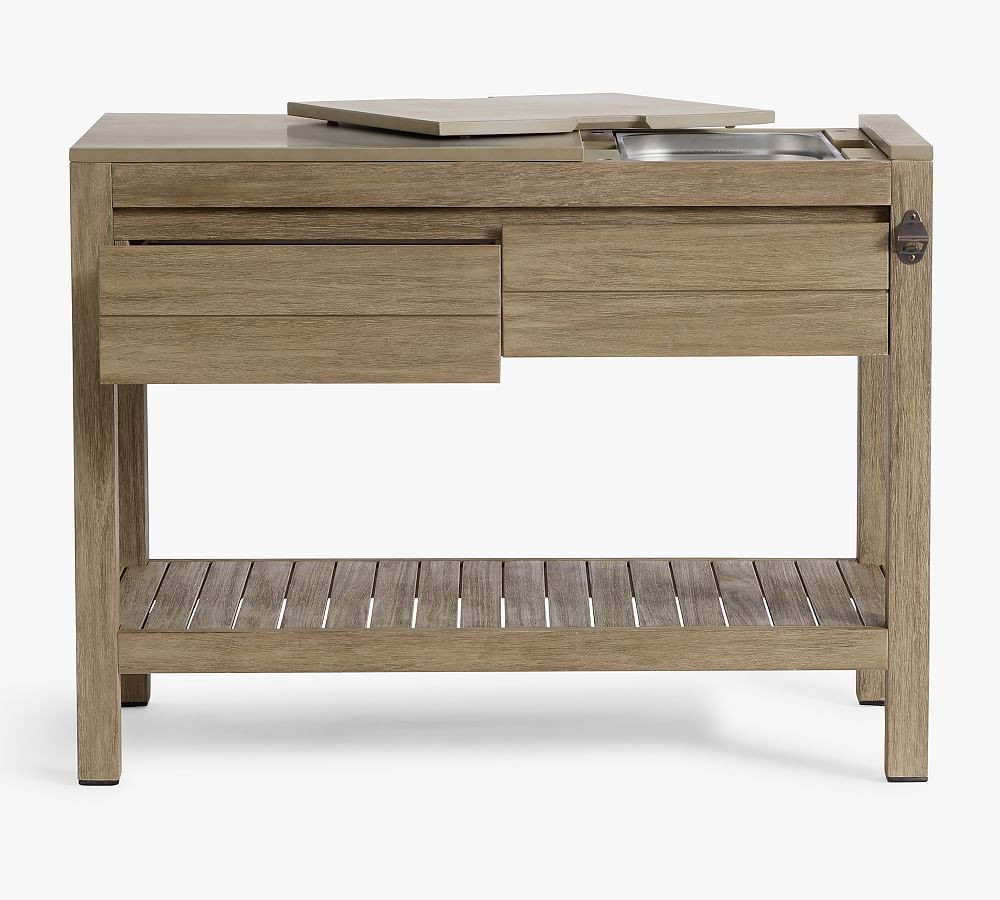 Indio Eucalyptus Outdoor Kitchen Island | Pottery Barn (US)