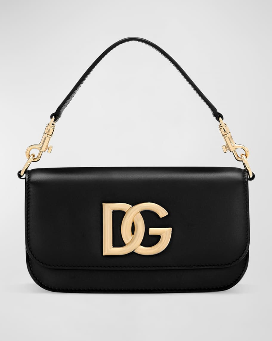 Dolce&Gabbana 3.5 Flap Leather Top-Handle Bag | Neiman Marcus