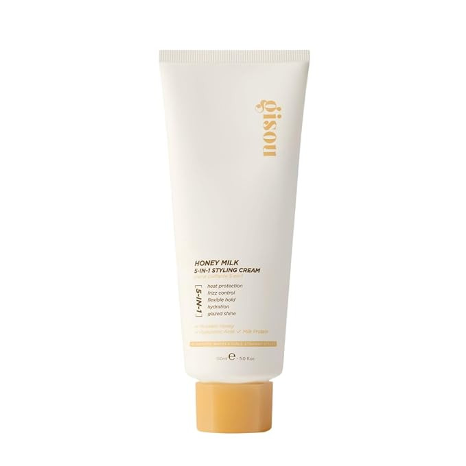 Gisou Honey Milk 5-in-1 Styling Cream - Heat Protection, Hydration, Frizz Control, Glazed Shine &... | Amazon (US)
