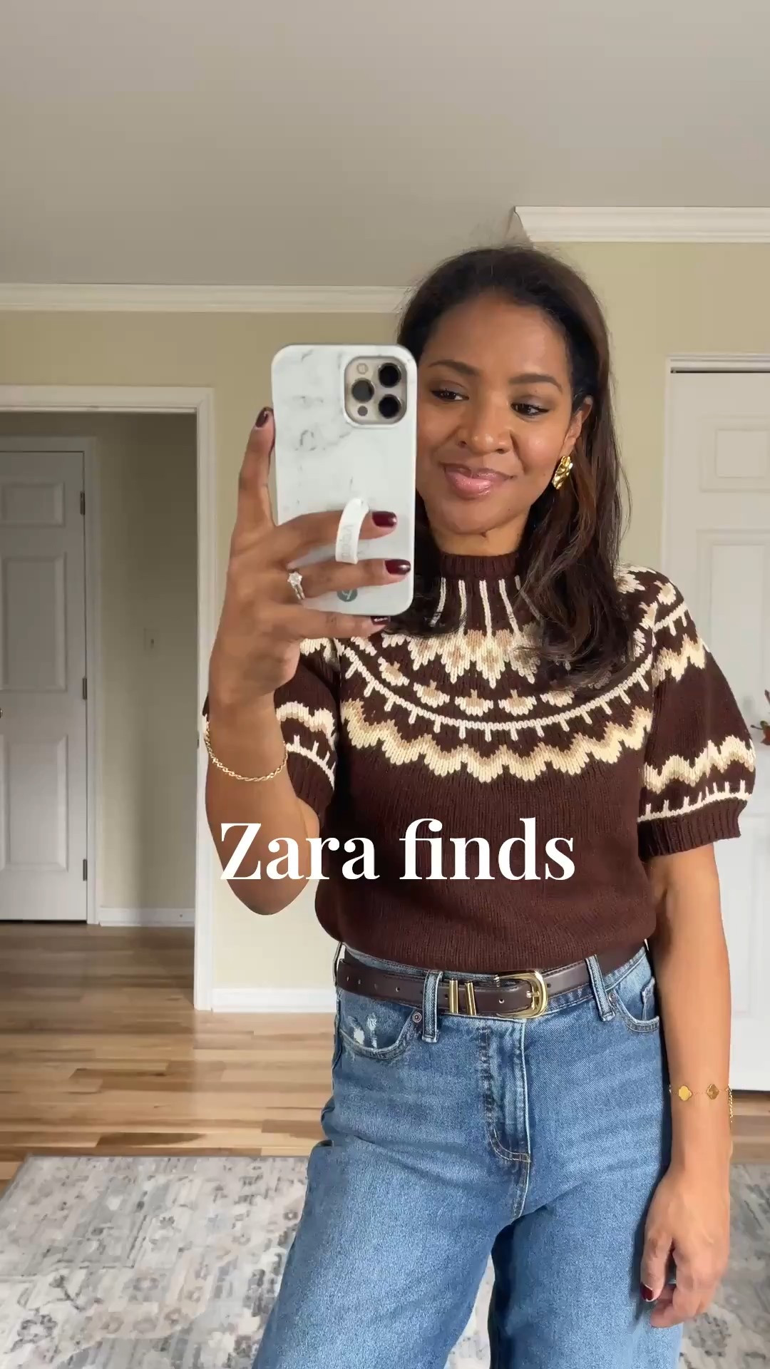 Wearing a small in this top and size 4 in the jeans 

 #ltkfindsunder100 #ltkseasonal #ltkfindsunder50

 #ltkover40