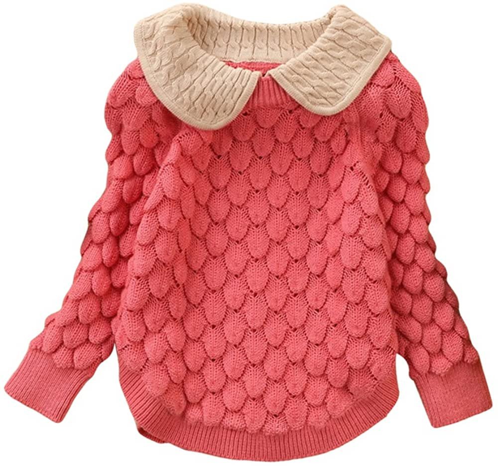 LOSORN ZPY Toddler Baby Girl Cable Knit Sweater Lovely Kid Pullover Sweatshirt | Amazon (US)
