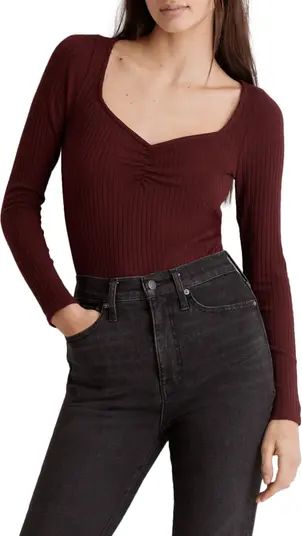 Madewell Ribbed Sweetheart Sweater Top | Nordstrom | Nordstrom