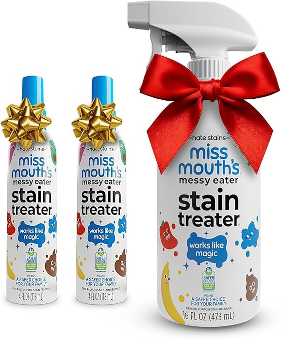 Miss Mouth's Messy Eater Stain Treater - 2 Pack Stain Remover Spray and 16oz Bottle | Amazon (US)