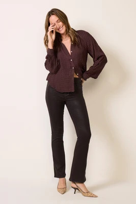 PAIGE Women's Coated Laurel Canyon Pants, Size 28, Chicorycoffeecoating Brown | Evereve