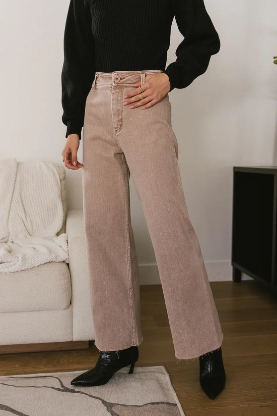 Darian Pants in Washed Mauve | Bohme