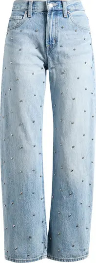 Lexi Stud Straight Leg Jeans | Nordstrom