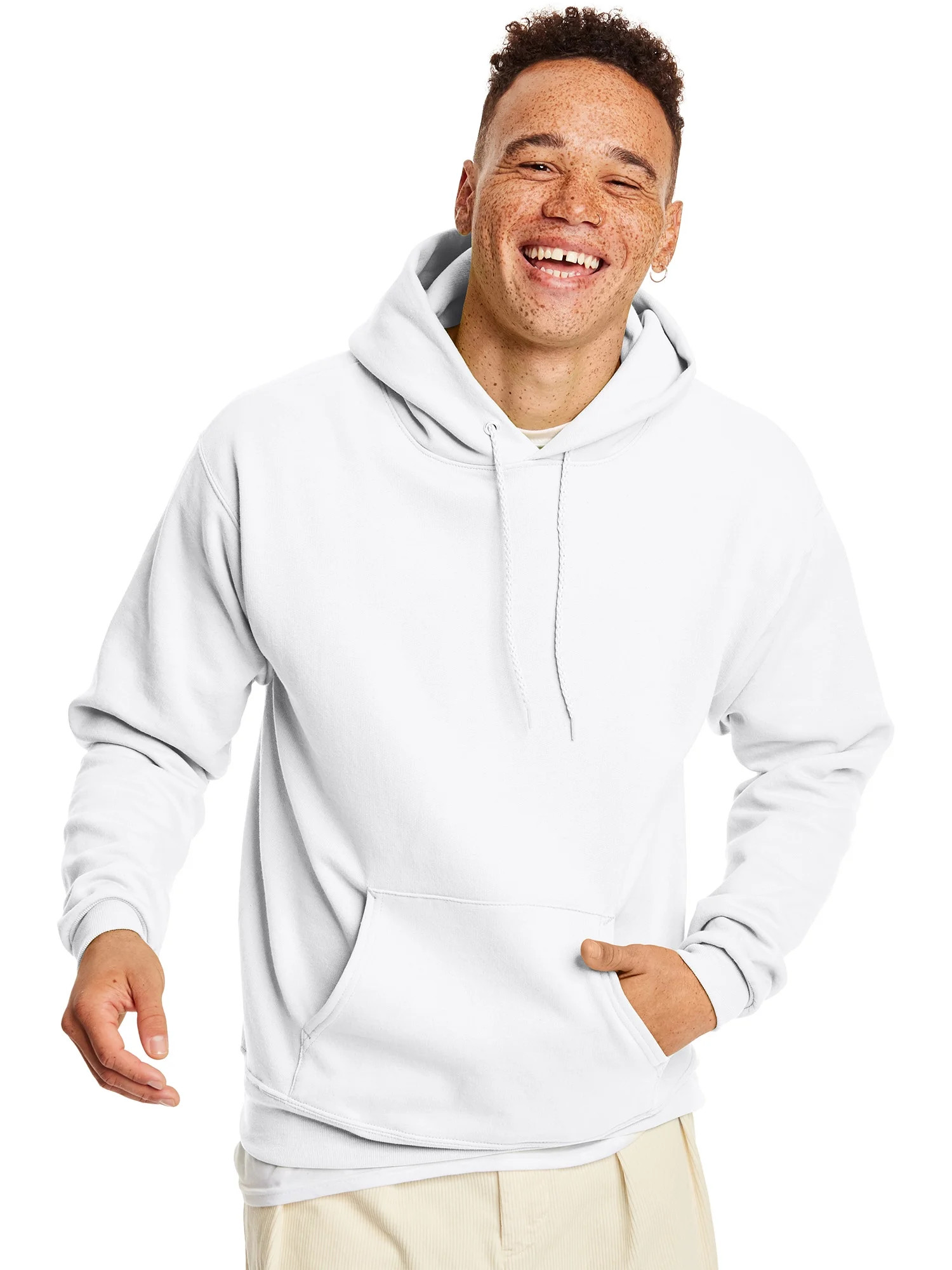 Hanes Long Sleeve Pullover Relaxed Fit Hoodie (Men's or Men's Big & Tall) 1 Pack | Walmart (US)