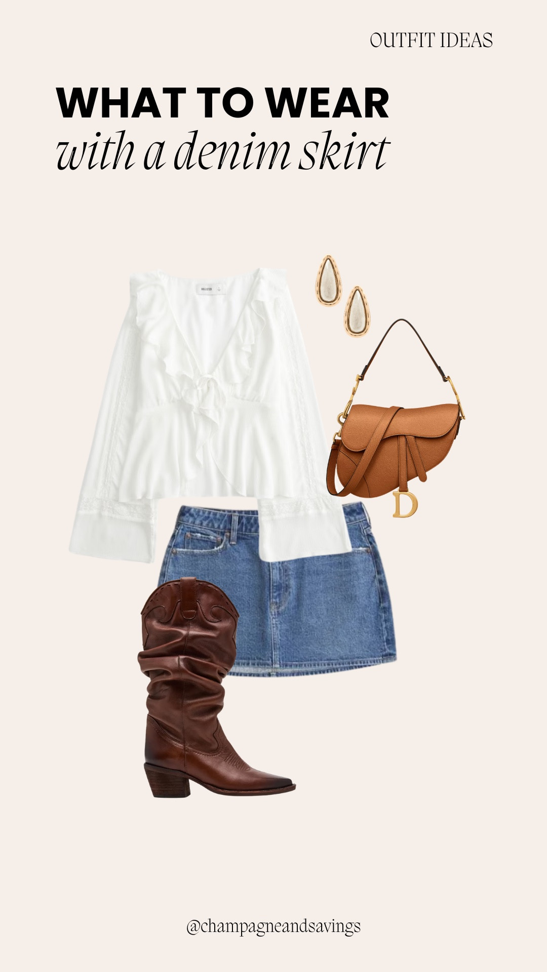 Denim skirt outfitt

#LTKootd
