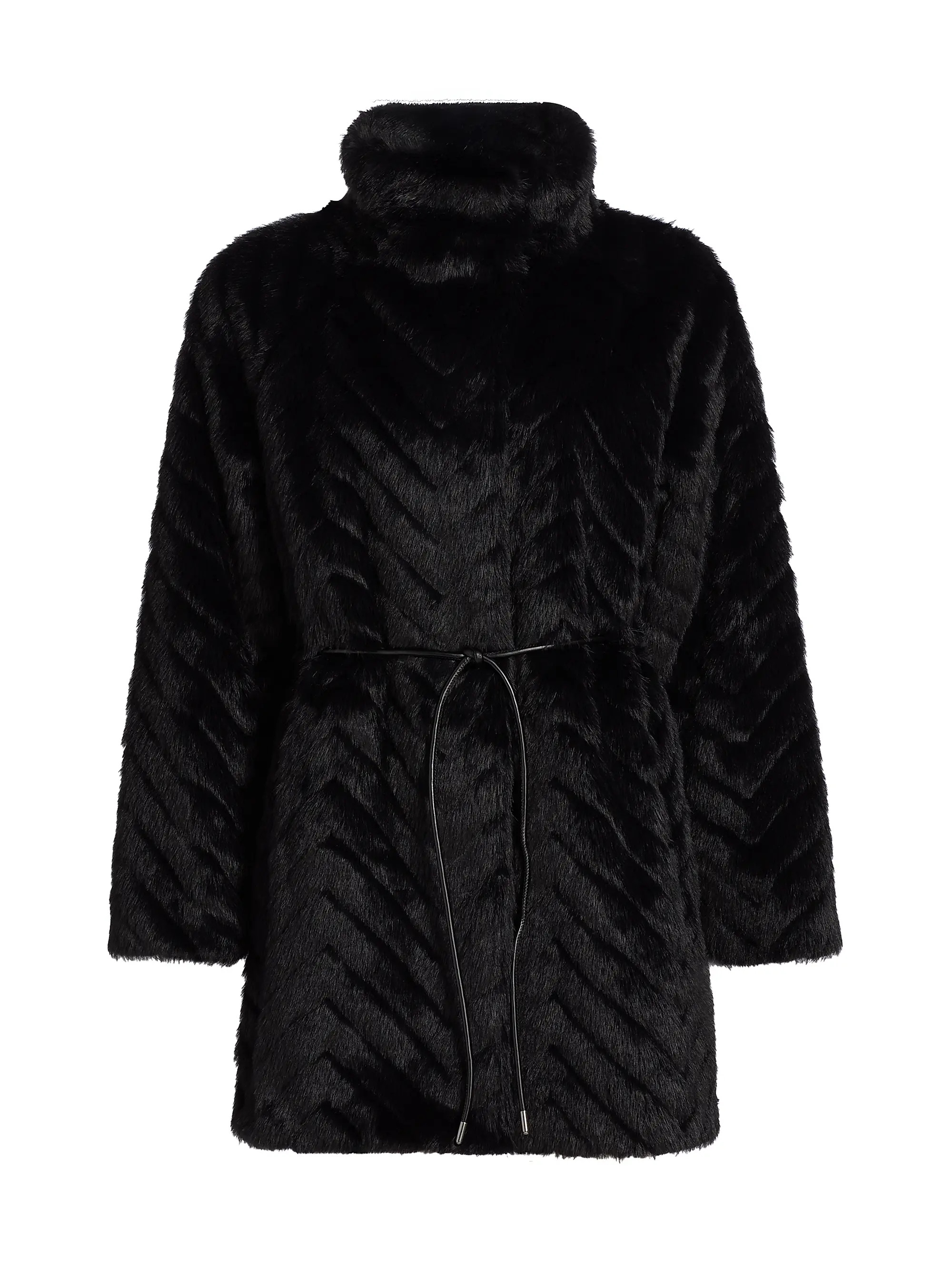 Dayna Chevron Faux-Fur Coat | Saks Fifth Avenue