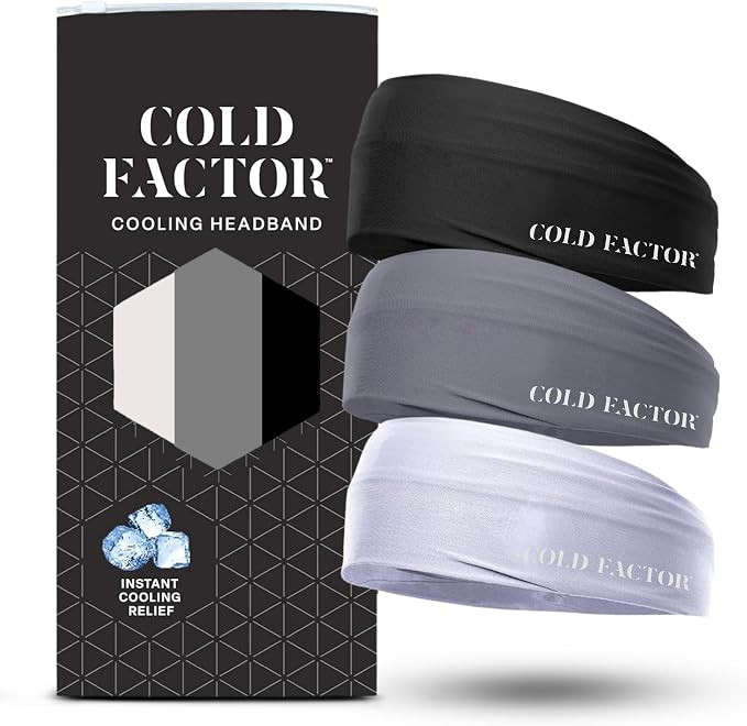 COLD FACTOR Cooling Headband for Women and Men – UPF 50+ Advanced Evaporative Comfort, Instant ... | Amazon (US)