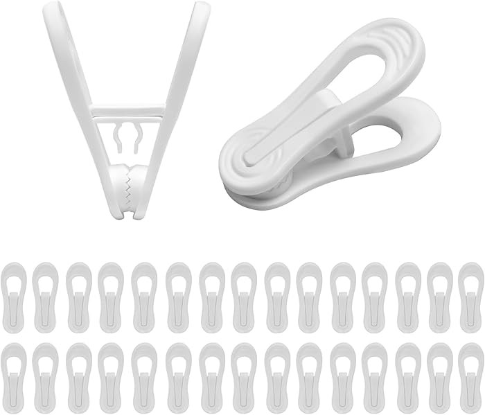 30 Pack Hanger Clips, 2.6 Inch Plastic Clothes Pins, Heavy Duty Hanger Clips for Skirts, Pants, f... | Amazon (US)