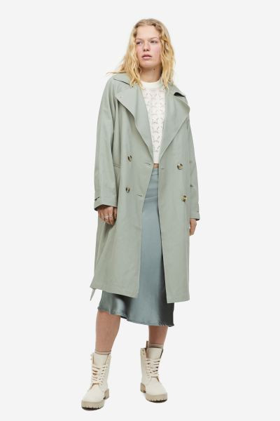 Cotton Twill Trench Coat | H&M (US + CA)