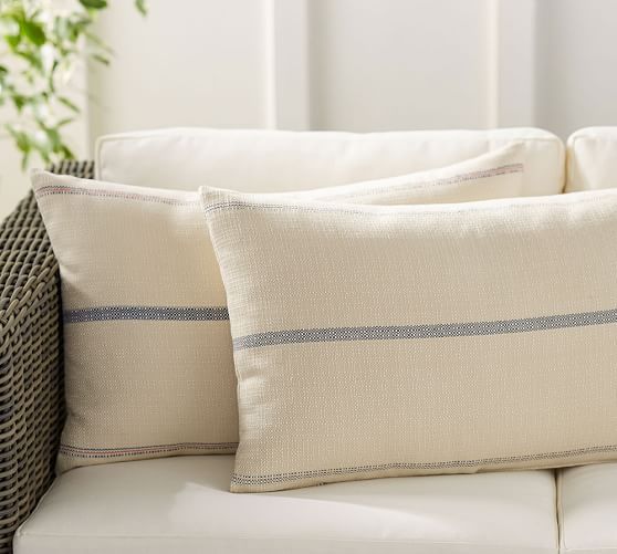 Grainsack Indoor/Outdoor Lumbar Pillow | Pottery Barn (US)