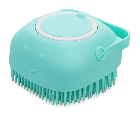 Pet Bath Massage Brush Puppy Dog Cat Grooming Cleaning Soft (Blue) | Amazon (US)