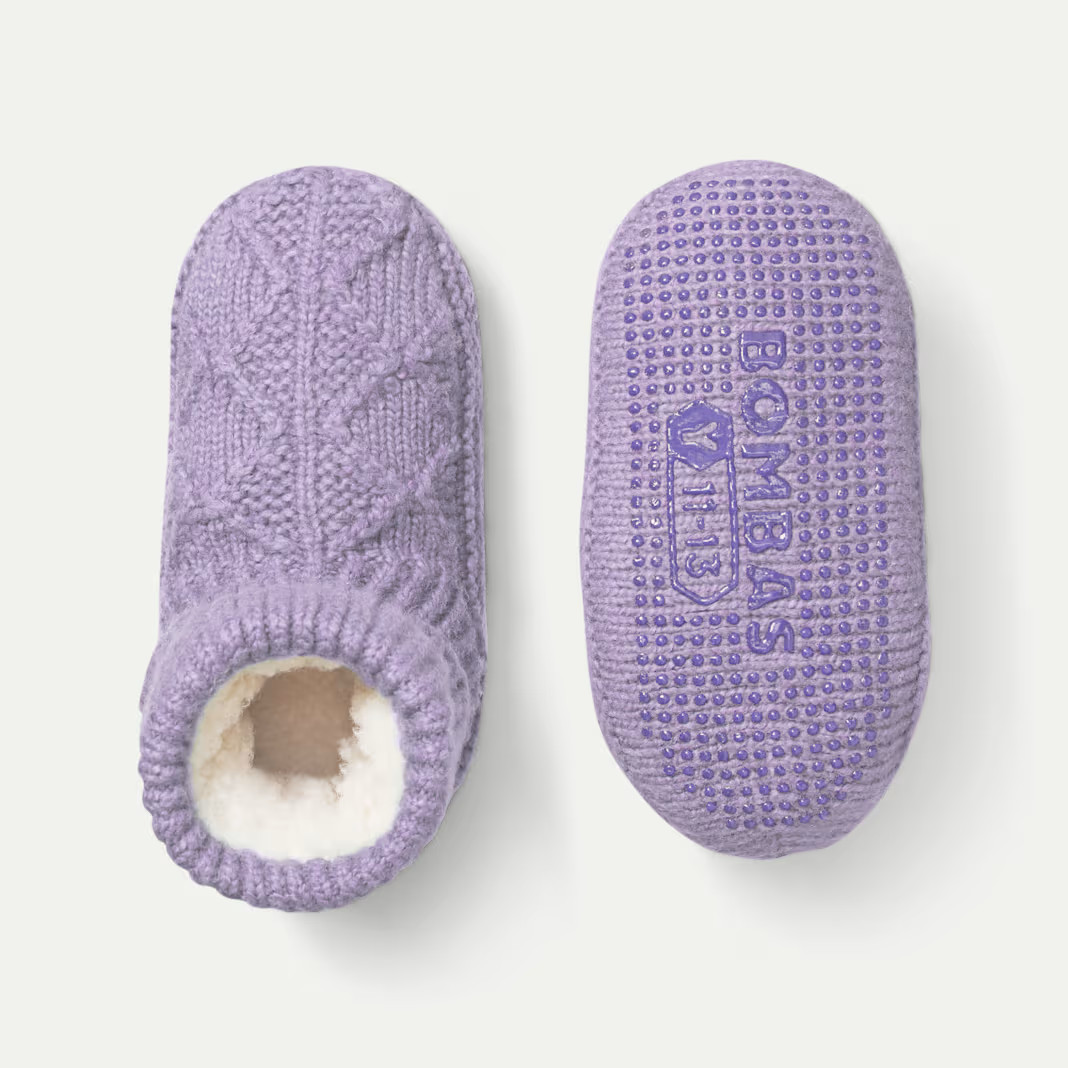Youth Gripper Slipper Bootie - Sherpa-Lined | Bombas