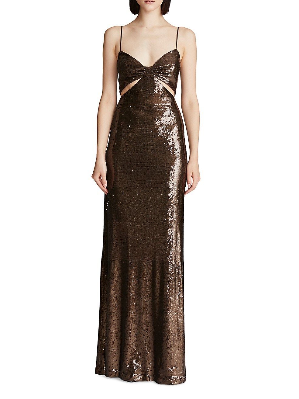 Halston Chloe Sequin Cut-Out Gown | Saks Fifth Avenue