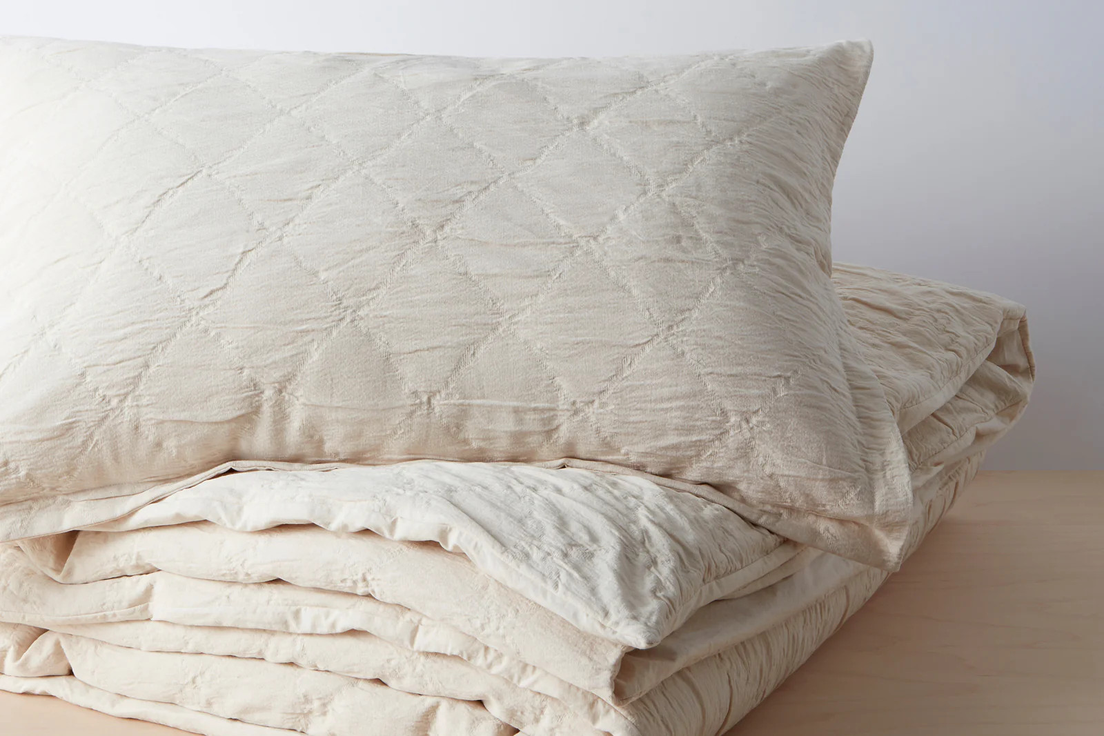 Organic Matelasse Diamond Duvet Cover Set | Allswell Home