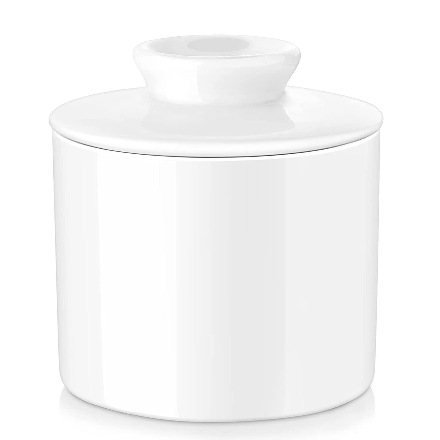 French Butter Crock, LOVECASA Ceramic Butter Dish with Lid for Countertop, Farmhouse Butter Keepe... | Amazon (US)