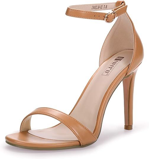 IDIFU Women's IN4 Slim-HI Open Toe Stiletto High Heel Ankle Strap Dress Sandals Party Shoes | Amazon (US)