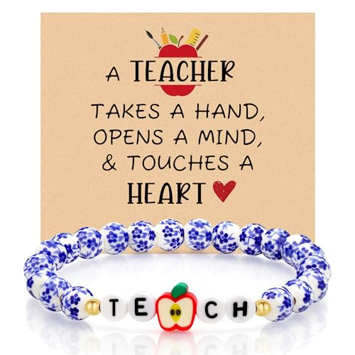 Sereney Teacher Appreciation Gifts for Women,Teacher Week Bracelet Appreciation Day Thank You Gif... | Amazon (US)