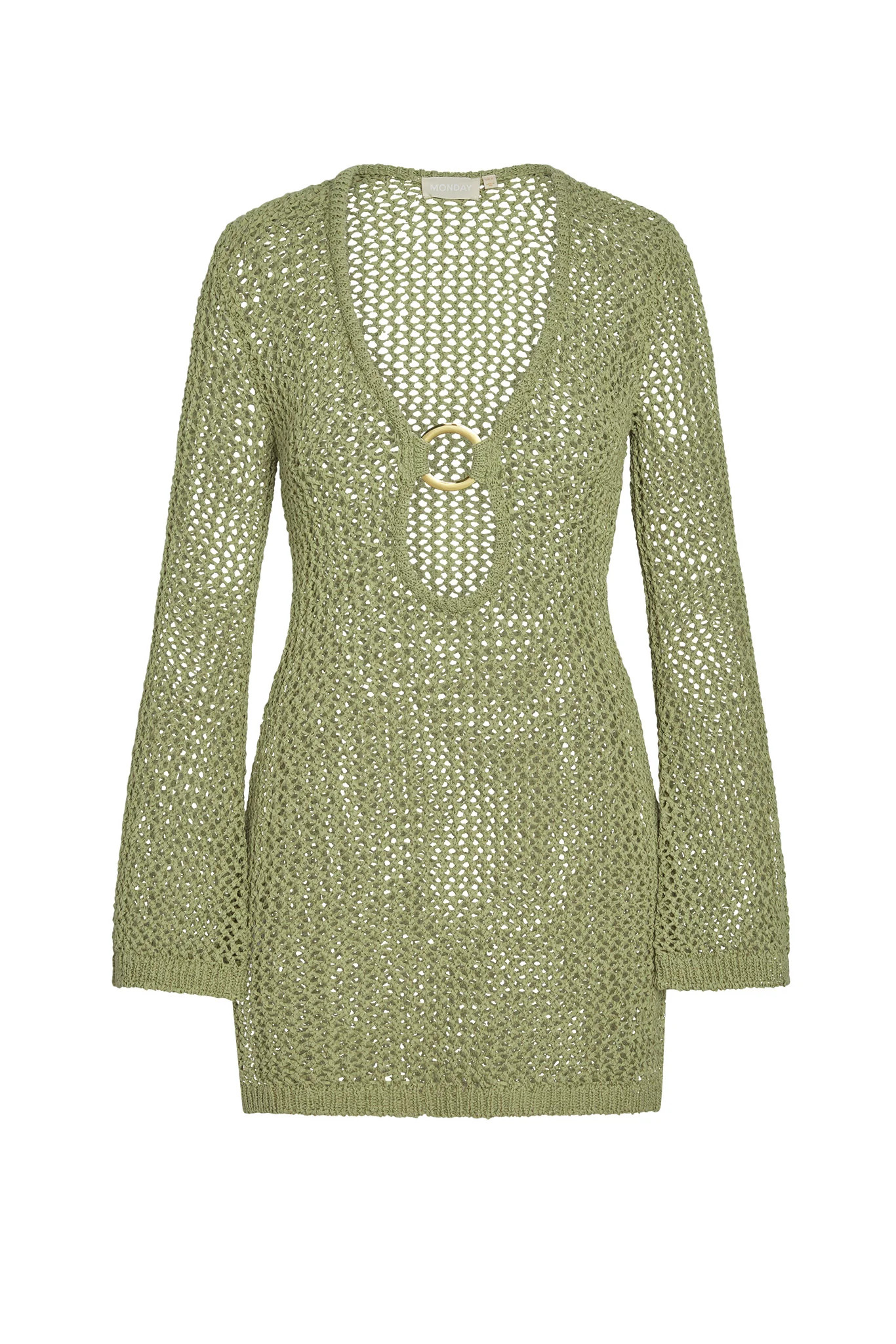 Montego Mini Dress - Avocado Petit Crochet | Monday Swimwear