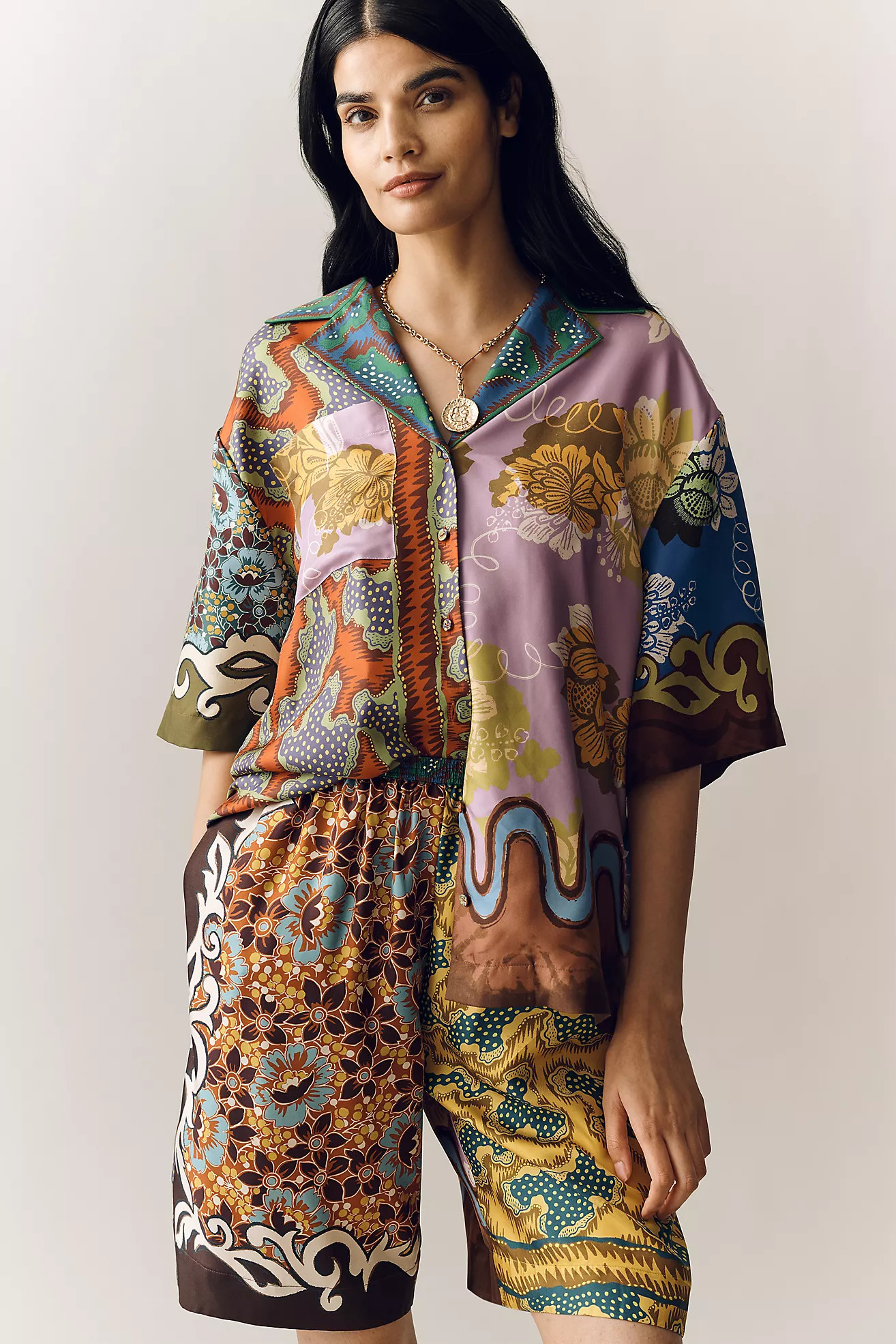 ALÉMAIS Arnie Silk Buttondown Shirt | Anthropologie (US)