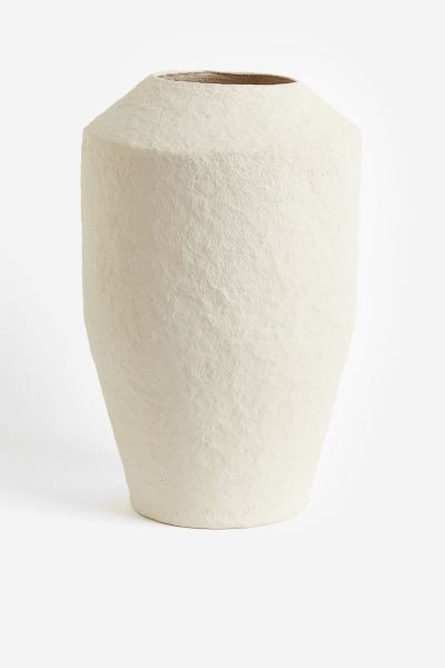 Large Papier-maché Vase - Light beige - Home All | H&M US | H&M (US + CA)
