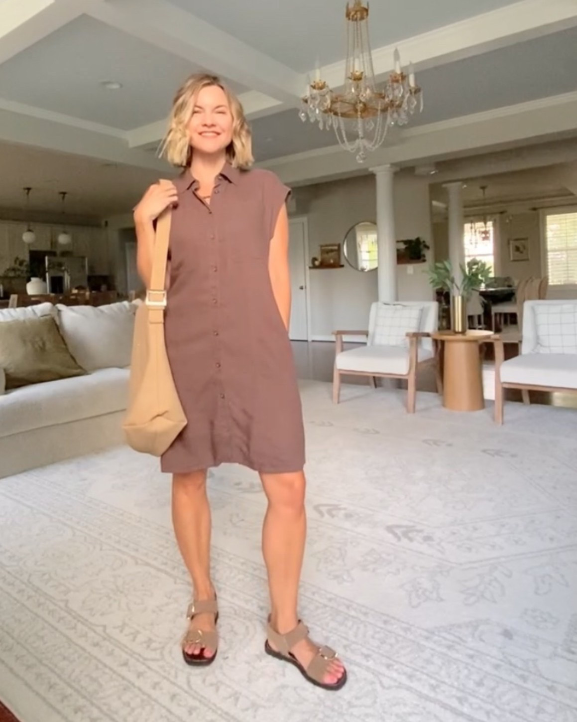 Cutest brown dress! 100% cotton
#softautumn

#LTKOver40 #LTKFindsUnder50 #LTKPetite