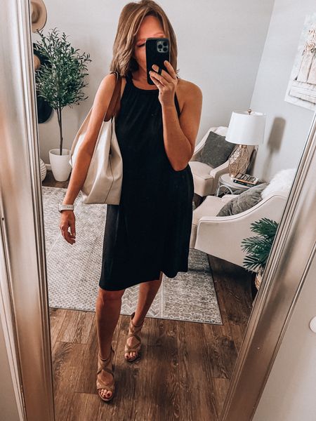 Found this halter dress from Walmart that’s perfect to go from day to night. Fits tts, more color options. Styled with the Avery tote from Walmart and strappy heels 

Walmart finds, summer dresses, Amazon Fashion, amazon finds, amazon shoes, summer sandals summer heels , little black dress, date night, workwear 

#LTKunder50 #LTKsalealert #LTKshoecrush