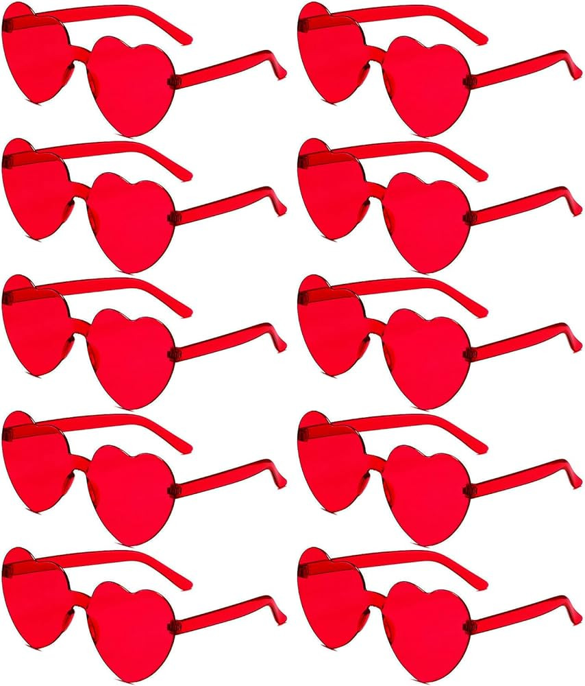 AEAHALY Heart Sunglasses for Women and Kids Rimless Heart Shaped Sunglasses Heart Glasses Bachelo... | Amazon (US)