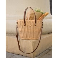 Wicker Picnic Basket, Large Market Bag, Beach Tote, Anemone | Etsy (US)