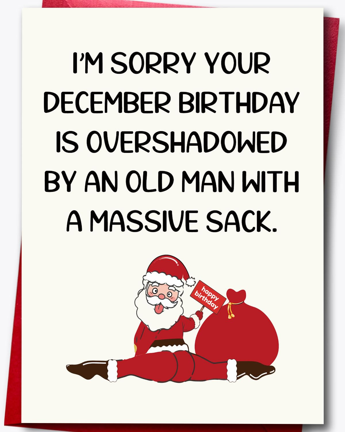 Funny December Birthday Card for Women Men, Happy Xmas Holiday Birthday for Best Friends, Hilario... | Amazon (US)