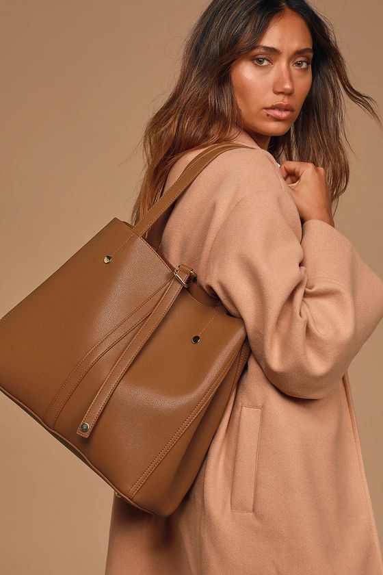 Back to Business Cognac Tote | Lulus (US)