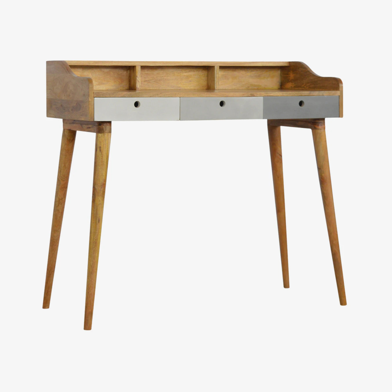 Grey Painted Gallery Back Writing Desk | Fy! (UK)