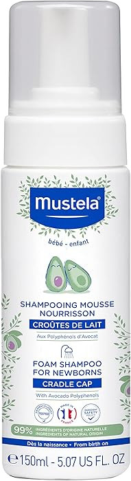 Mustela Cradle Cap Foam Shampoo for Newborn - Baby Shampoo with Naturally derived Avocado Polyphe... | Amazon (US)