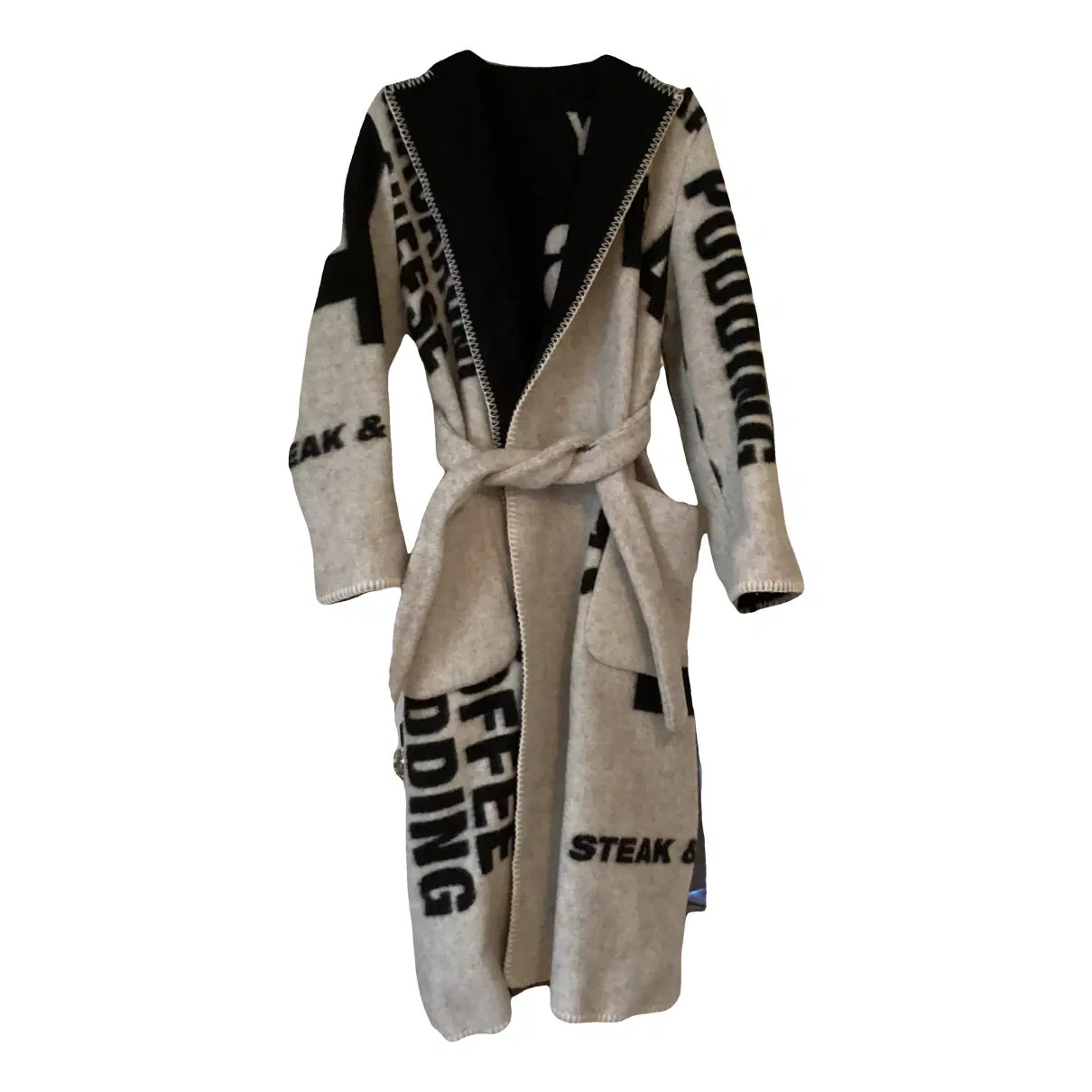 Wool coat Celine Grey size 34 FR in Wool - 46578325 | Vestiaire Collective (Global)
