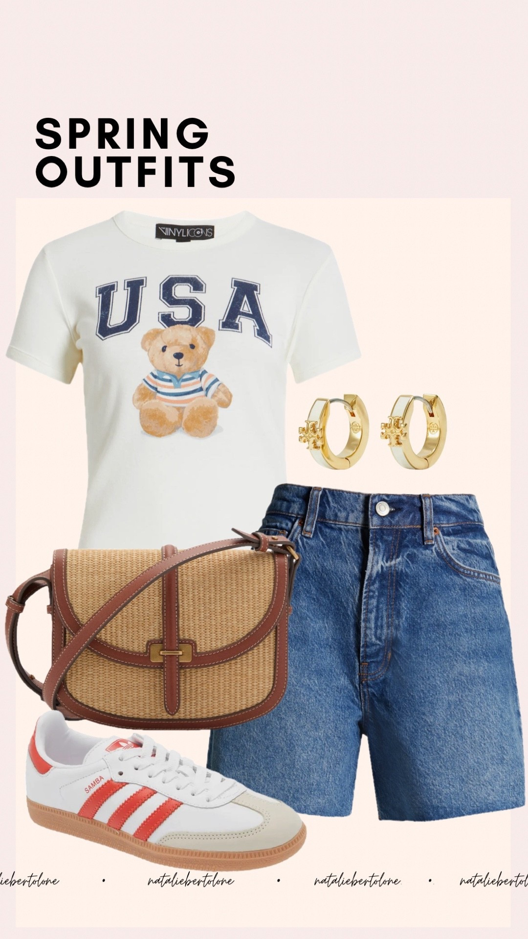 cutie fun spring outfit idea! i love this bear graphic tee 🧸  shorts are also the perfect length for the summer! 

#LTKOver40 #LTKSeasonal #LTKootd