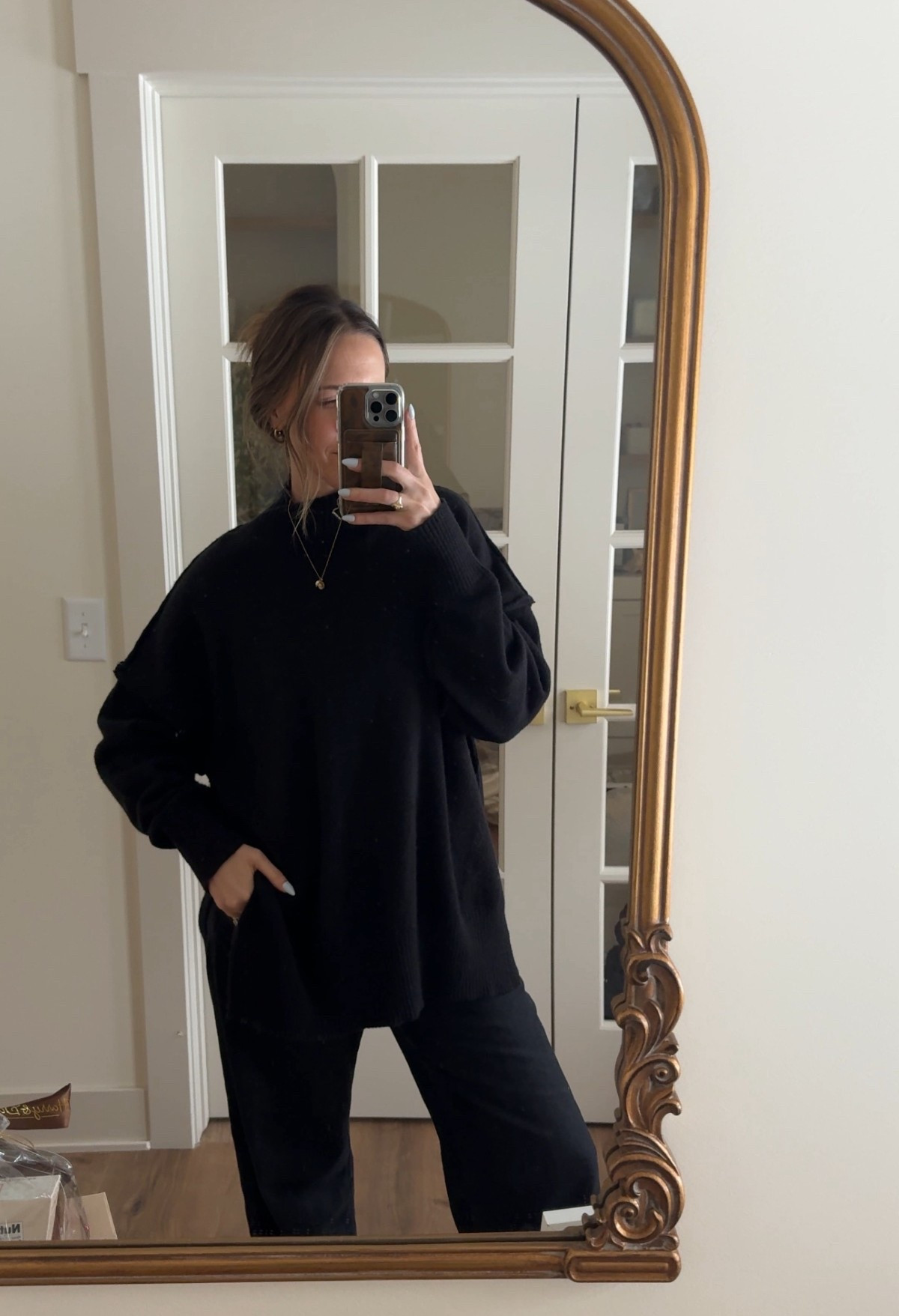 Wearing a small in the sweater