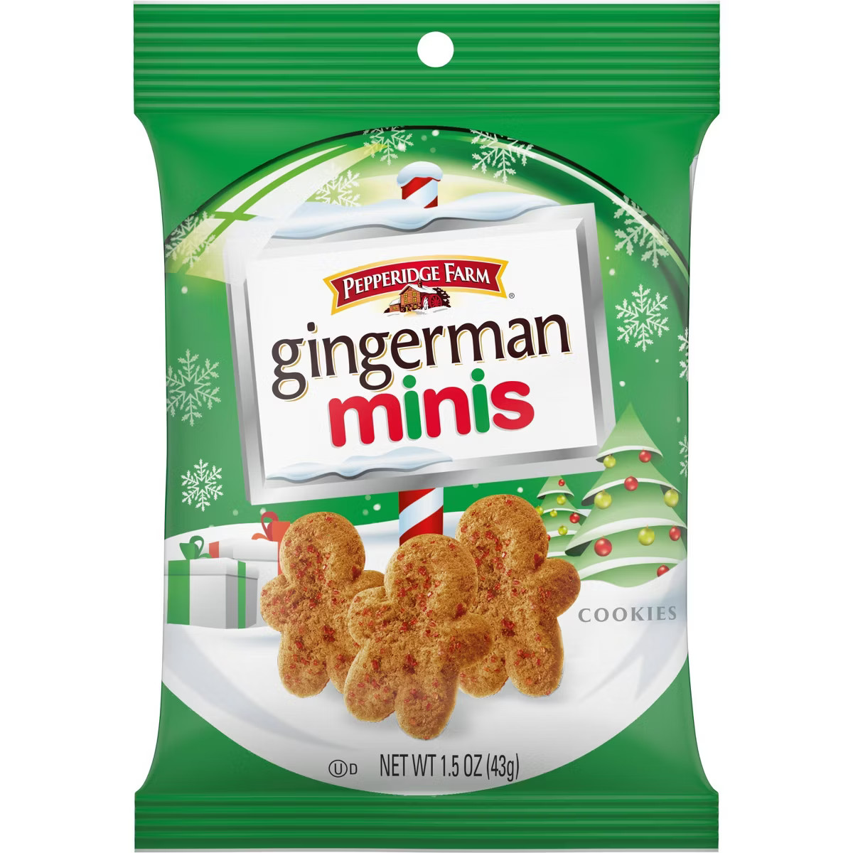 Pepperidge farm Christmas Snack Pack Gingerman Minis Ginger Cookies - 1.5oz | Target