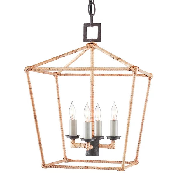 Denison Rattan Small Lantern | Lumens