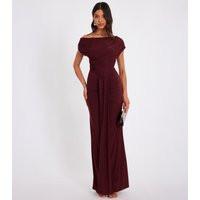 Women's Burgundy Ruched Maxi Dress Quiz New Look | New Look (UK)