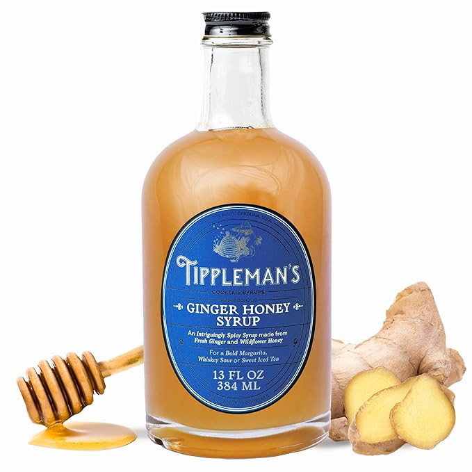 Tippleman's Ginger Honey Syrup - Craft Cocktail Mixer - All Natural Complex Syrup for Cocktails a... | Amazon (US)