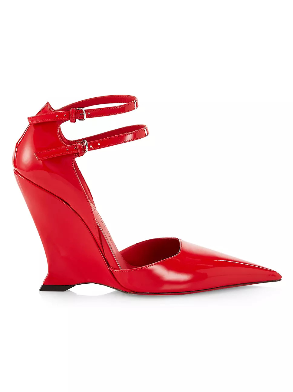 FERRAGAMO Vidya 105MM Patent Leather Wedge Pumps | Saks Fifth Avenue