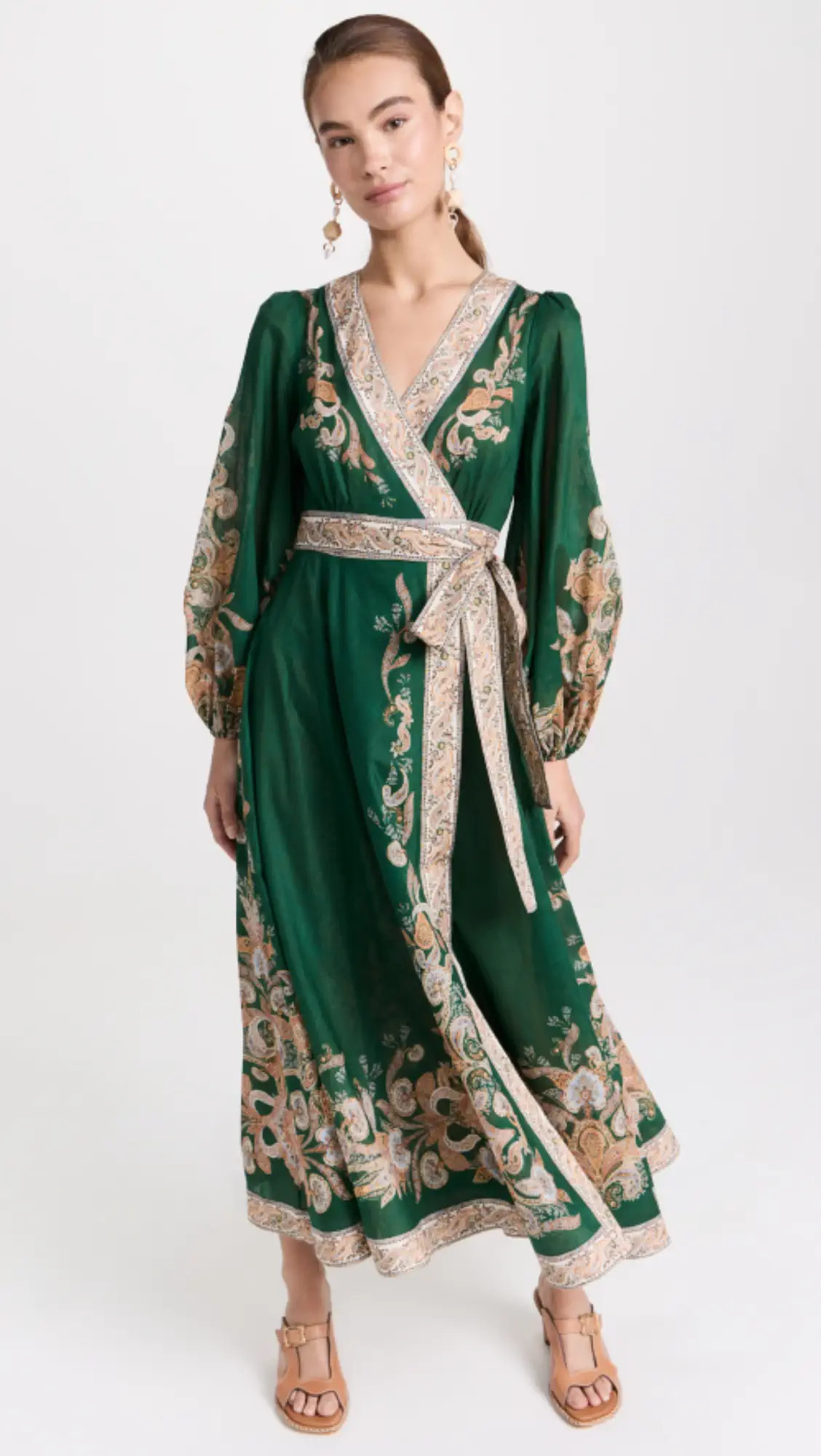 Zimmermann Devi Wrap Midi Dress | Shopbop | Shopbop