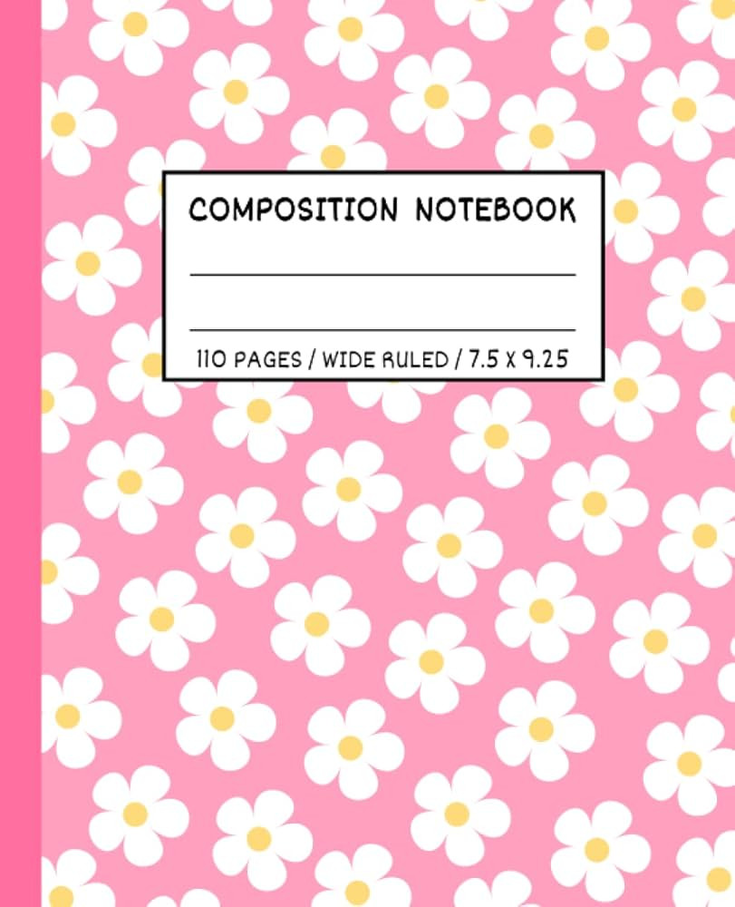 Cute Composition Notebook Wide Ruled: Aesthetic Notebook | Pink Composition Notebooks Wide Rule F... | Amazon (US)