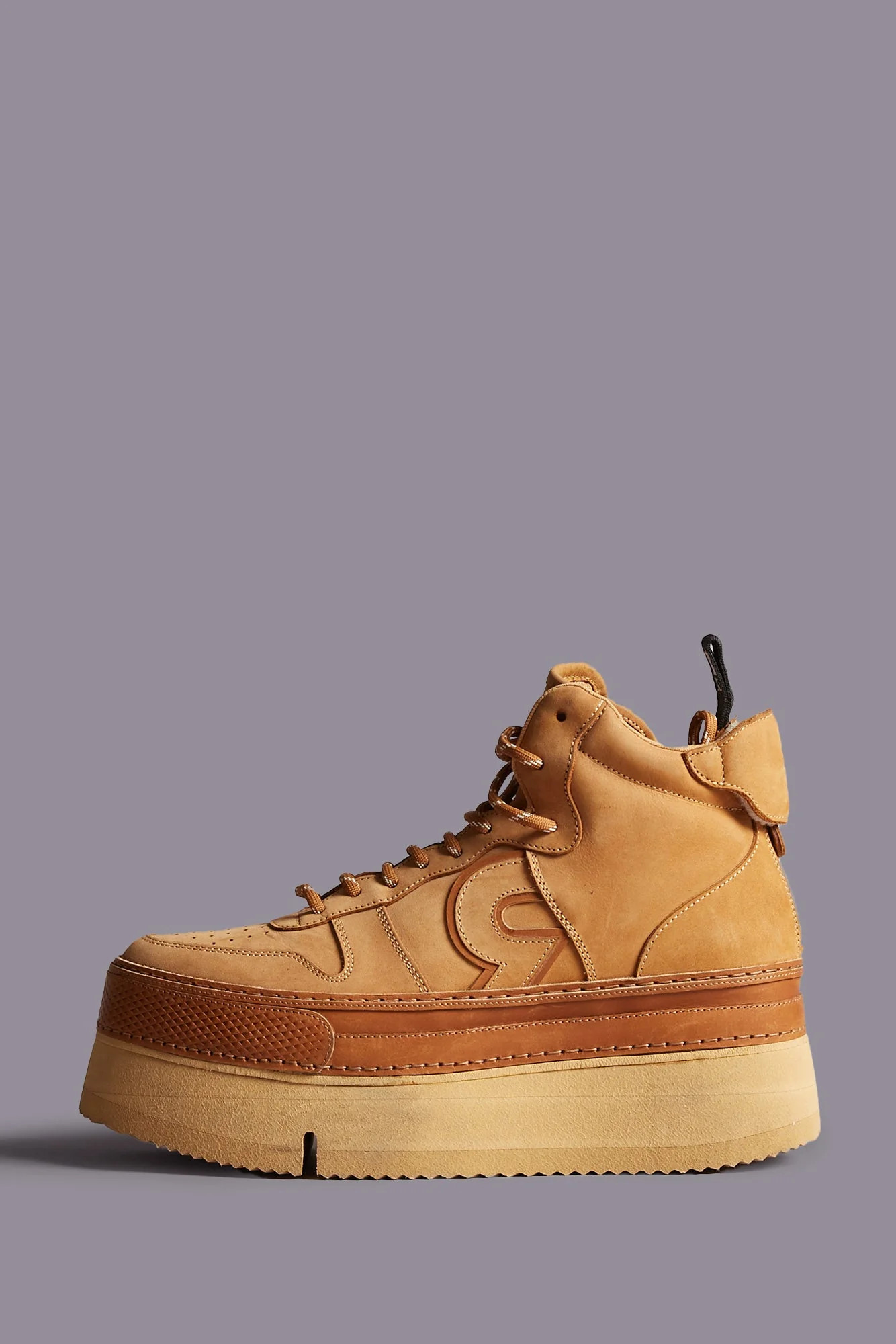 RIOT LEATHER HIGH TOP - TAN NUBUCK | R13