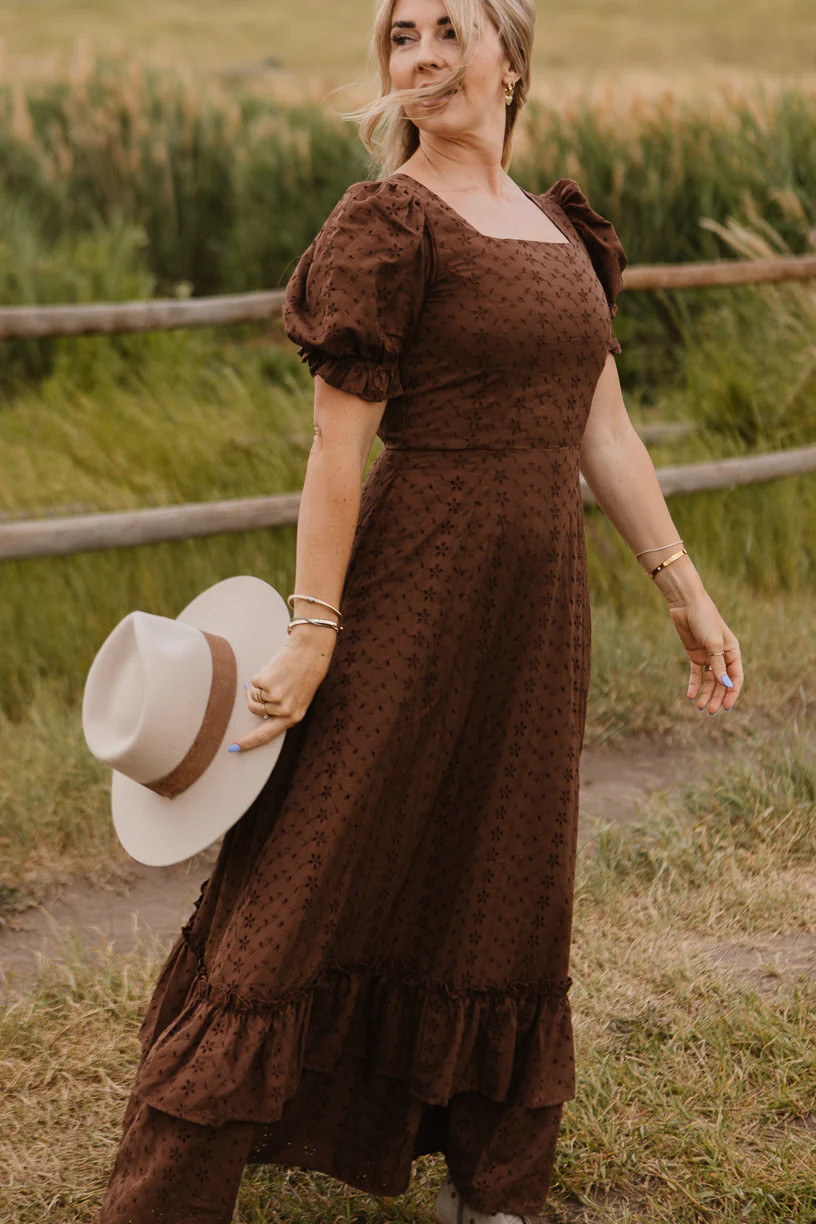 Rachel Dress in Brown | Ivy City Co