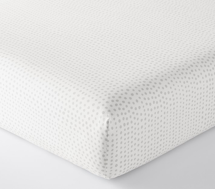 Falling Dot Organic Crib Fitted Sheet | Pottery Barn Kids